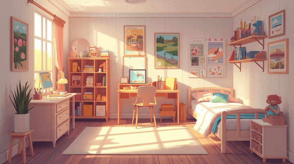 Vastu-aligned children’s bedroom in Mumbai flat promoting focus and positive energy